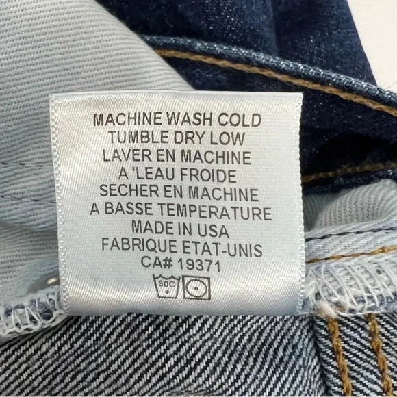 REDONE Originals High Rise Straight Leg Crop Jeans Dark Wash Denim Size 27 - Picture 8 of 10